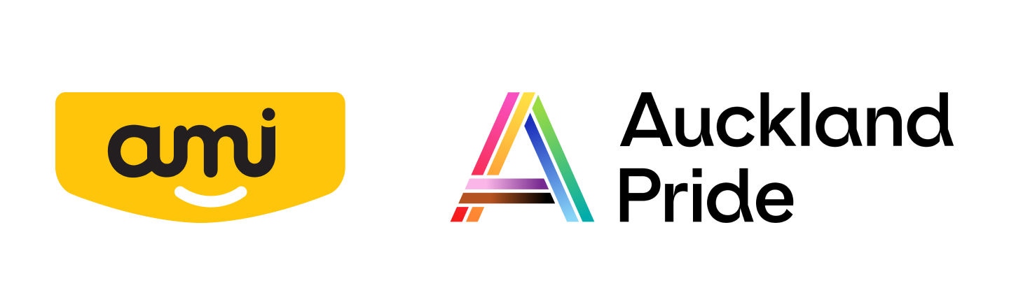 Both AMI and Auckland Pride logo